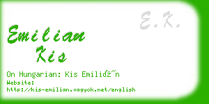 emilian kis business card